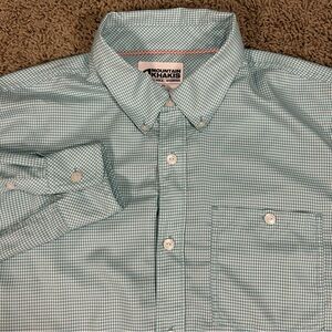 Mountain Khakis Mens Large Classic Fit Flannel Green Check Plaid Button Up Shirt